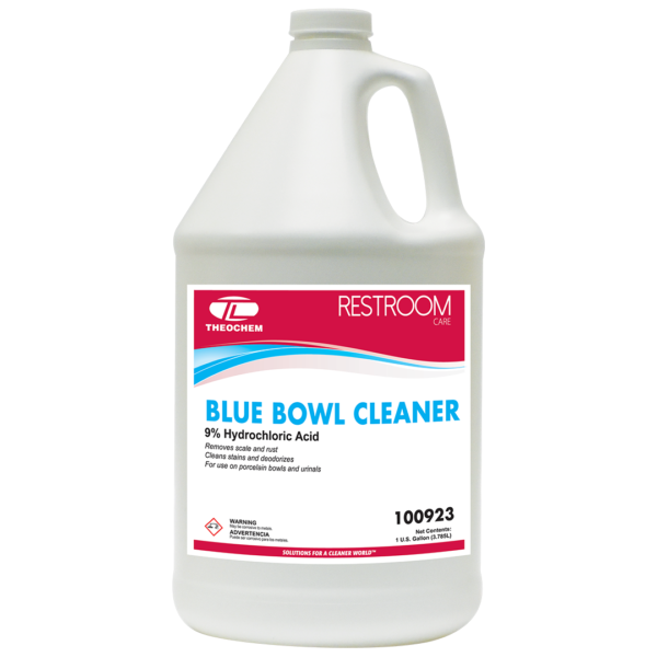 Blue Bowl Cleaner 9% hydrochloric acid Theochem Restroom Care