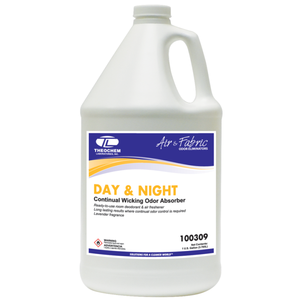Day & Night continual wicking odor absorber Theochem Air & Fabric