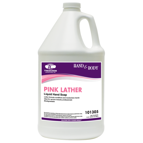 Pink Lather liquid hand soap Theohcem