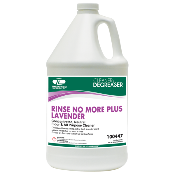 Rinse No More Plus Lavender Concentrated, Neutral Floor & All Purpose Cleaner Theochem